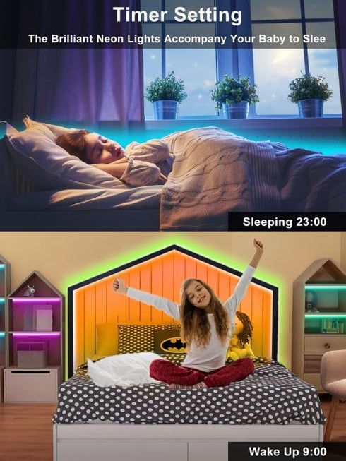 Ledagic 10ft IP65 Rgb Led Neon Rope Lights with Remote App Control, Waterproof Neon Strip Lights for Outdoor, DIY