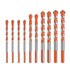 Masonry Bit Cement Drill Bits for Concrete, Professional Carbide Tipped Hammer Drill Bits, 10 Pcs Orange