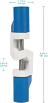 stonylab Large Lab Cross Clamp, Adjustable Fixture Clip Aluminum Alloy Swivel Clamp for Laboratory Equipment Universal Fixture, Maximum Clamping 0.98 Inch by stonylab