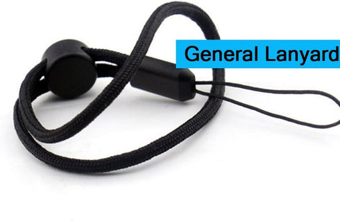 YOUOWO 5 Pack Adjustable Nylon Lanyards for USB Flash Drive, Cell Phone, Key, iPod, MP3, MP4, ID Card Badge (Black)