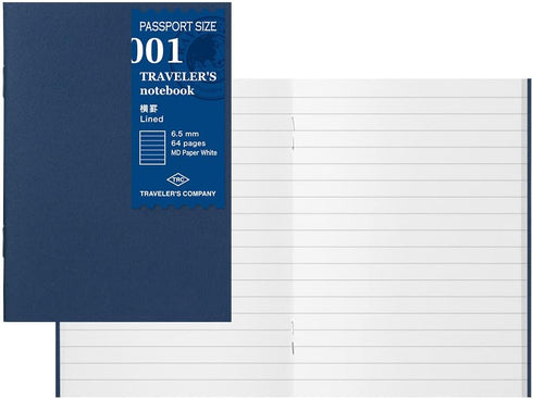 Traveler's Notebook Refill, Ruled, 3 Pack, Passport Size, 14368006