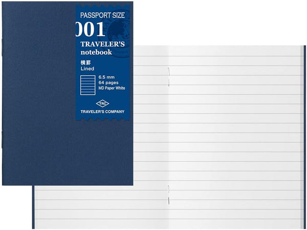 Traveler's Notebook Refill, Ruled, 3 Pack, Passport Size, 14368006