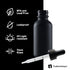 The Bottle Depot - 24 Pack - 1 oz Glass Bottles with Dropper, Black Frosted, UV Rays Protection