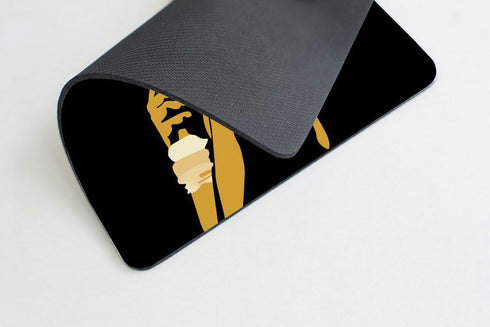 Custom Gaming Mouse Pad, African Women with Black Background Non-Slip Rubber Mousepad