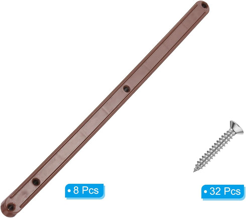 12 Inch 8 PATIKIL Drawer Slides, Pcs Plastic Guide Rails Side Mounted Rails with Mounting Screws