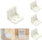 DonLeeving Luckycivia 30Pcs Plastic Furniture Corner Brace, 4-Hole Right Angle Board Holder, L