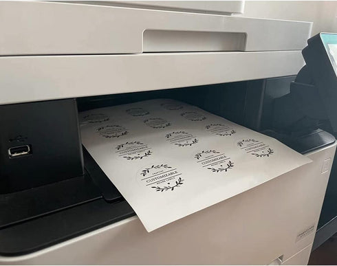 Round Labels Stickers 2 Inches, Transparent Printable Vinyl for Laser Printer, Waterproof Clear Sticker Paper