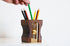 Suck UK Wood Pen Holder & Pencil Holder | Office Desk Accessories & Organizer, Dark