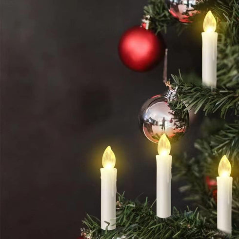 xunhuimemory 20 PCS Flameless LED Window Candles with Remote Controls and Timers, Christmas Tree Candle Lights, Battery