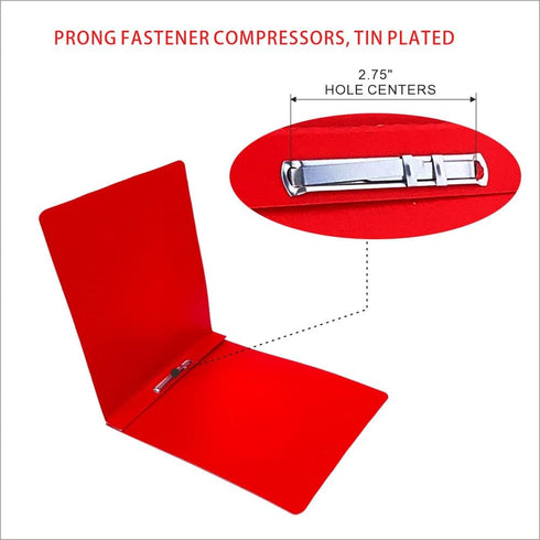 Fiberboard Binder, 8.5 x 11 Inches with Metal Prong Top Fastener, 2 Inch Capacity for Pressboard Report Cover, 12 per