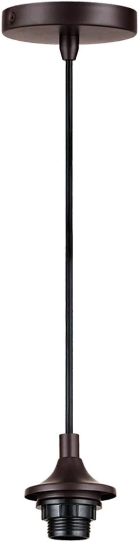 Sunlite 07095 Vintage Hanging Pendant Fixture, Metal Industrial Style Dcor, 72-Inch Black