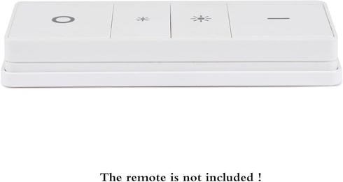 Ultra Slim Wall Holder for Philips Hue Light Dimmer Switch Remote V1, Aluminum Invisible Remote Control Holder (White)