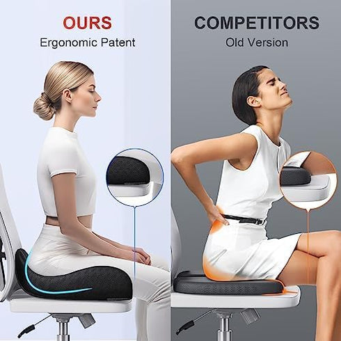 Tailbone Benazcap Seat Cushion Office Chair Cushions Butt Pillow for Car Long Sitting, Memory Foam Chair Pad for Back