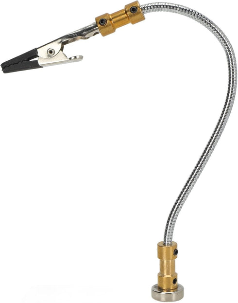 Walfront Single Arms Soldering Helping Hands with Magnetic Base Adjustable Welding Third Hand Tool for Electronics Repair Assembly Duplex Workshop Helping Station, Hand Tools & Accessories