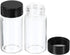PATIKIL 20mL Reagent Media Bottle, 10 Pack Round Glass Storage Bottles with Plastic Screw Cap