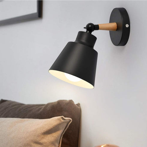 Mengjay E26 Wall Light Black Fixtures Nordic Wall Sconce Lamp Macaron Edison Copper lamp Holder Aisle Lights Corridor