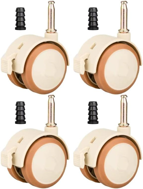 Ciieeo 4pcs Heavy Duty Crib Wheels Brakes Fit Furniture Casters for Nursery