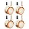 Hemobllo Silent Swivel Casters 4pcs with Brakes Smooth Rolling Noiseless Movement Locking