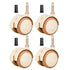 Hemobllo Silent Swivel Casters 4pcs with Brakes Smooth Rolling Noiseless Movement Locking