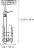 Didiseaon Wrought Iron Toilet Paper Holder Vertical Roll Paper Rack with Storage Shelf Black Metal for Bathroom Floor