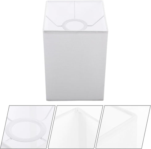 E27 Bulb Lamp Shades for Table Lamps Square Shade Rectangular Chandelier s Pendant Light Guard Clip On Cover