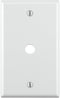 Leviton 1-Gang .406 Inch Hole Device Telephone/Cable Wallplate, Standard Size, Thermoset, Box