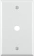 Leviton 1-Gang .406 Inch Hole Device Telephone/Cable Wallplate, Standard Size, Thermoset, Box