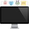 Yocoolfun Monitor Memo Board Top Mount,18" Monitor Sticky Note Holder,Sticky Boards,Message Board for
