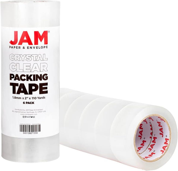 JAM Paper Clear Packing Tape - Standard Industrial Shipping Tape - 2