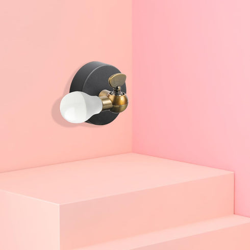 SEWACC 180-degree M10 Rotating Wall Sconce Adapter Metal Lamp Ball Head with Handle Swivel Internal Thread Connector