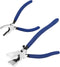 2 Pcs Glass Breaking Pliers Set - Glass Pliers with Rubber Tips for Stained Glass Cutting and Mosaics