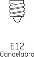 E12 Bulb, 60-Watt Dimmable, 4-Pack GE Lighting Relax HD LED Chandelier Bent Tip Light Equivalent, Clear Finish, Soft