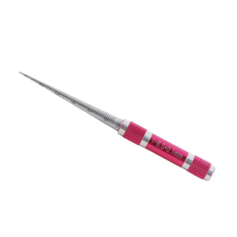 0.1mm (1-6.5mm) Stainless Aperture Ruler Taper Full Round Dia Scale Feeler Hole Inspection Measuring Ruler, Accuracy