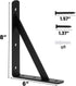 10 Pack L8 6" 90 CONNOO x H Heavy Duty Shelf Brackets Black Thickness Metal Shelves Supports Degree Wall Mount Angle L