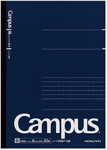 KOKUYO Campus A5 Pre-Dotted Notebook, 30 Lines X 50 Sheets, 100 Pages, 6 mm Rule, Pack of 3 Dark Blue