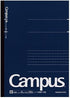KOKUYO Campus A5 Pre-Dotted Notebook, 30 Lines X 50 Sheets, 100 Pages, 6 mm Rule, Pack of 3 Dark Blue