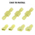 Glarks 100pcs Fully Insulated Female/Male Spade Nylon Quick Disconnect Electrical Crimp Terminals Kit, 12-10 Gauge