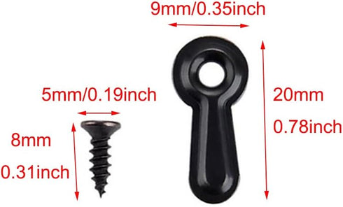 320PCS Picture Frame Turn Button Fasteners Set Picture Frame Hardware Backing Clips with Screws for Hanging Pictures, Drawing Crafts, Photos, Black