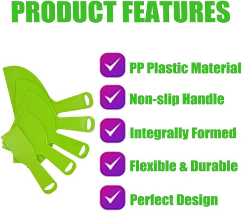 Utoolmart 2" Plastic Flexible Putty Scraper Knives, 3Pcs for Taping Drywall Wall Painting Green