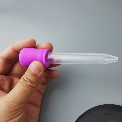 TIHOOD 20PCS Liquid Droppers with Clean Brush, Silicone & Plastic Pipettes for Candy Oil Kitchen