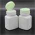 Othmro 6pcs PE Lab Chemical Reagent Bottle, 90ml Wide Mouth Sample Sealing Liquid Storage, White Container Green Cap