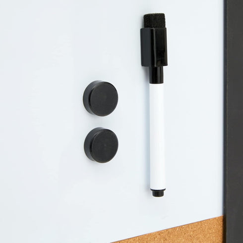 Juvale Wall Mounted Organizer, Message Command Center, Family Office Whiteboard, Chalkboard, Cork Board Combo