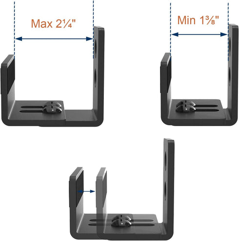 Sliding Barn Door Bottom Floor Guide EaseLife, U Shape, Flexible Adjustable Fit Distance, Wall Mount System, Black