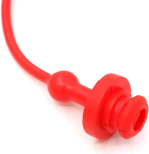 Hydraulic Coupler Dust Cap Plug Set 3/4 ISO-B, CEKER Male Female Quick Connects Fittings, Red Cap with Retention Ring,
