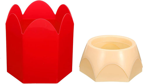 PATIKIL Cute Plastic Pencil Holder for Desk - Red Pencil Shape Cup Organizer