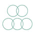 uxcell Fluorine Rubber O-Rings - 27mm OD 25mm ID 1mm Width FKM Seal Gasket for Machinery Plumbing, Pack of 5