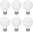 6 Pack truestory G25 (G80) Globe Light Bulb, Warm White 2700K, Dimmable 450LM, E26 Base, Suitable for Any Occasion