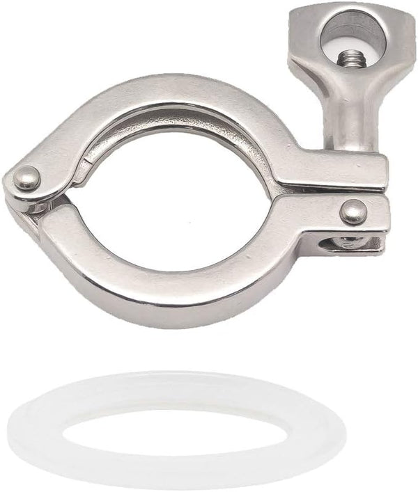 Beduan 1.5" Sanitary Tri Clamp, 304 Stainless Steel Single Pin Heavy Duty Clover with Wing Nut for TC 1.5"