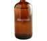 Reusable Amber Boston Round Glass Spray Bottle With Black Nozzle, 2.9 Inches (Dia) x 8.25 Inches (H) (Disinfectant)
