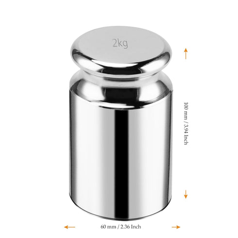 2PCS 2000g Calibration Weights - High Precision Chrome Scale Calibration Weight M1 for Digital Scale
